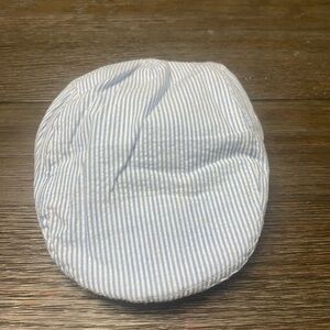 Toby 6-12 month newsboy cap blue and white stripes
